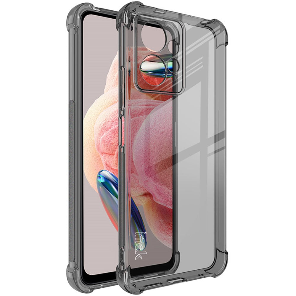 IMAK För Xiaomi Redmi Note 12 4G Stötsäker Airbag Genomskinligt mobilskal Mjukt TPU Bakskyddande Skal