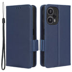 Xiaomi Redmi Note 12 Turbo 5G / Poco F5 5G PU-läder plånboksfodral Litchitextur stativmobilskal med rem