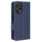 Xiaomi Redmi Note 12 Turbo 5G / Poco F5 5G PU-läder plånboksfodral Litchitextur stativmobilskal med rem