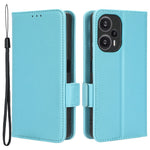 Xiaomi Redmi Note 12 Turbo 5G / Poco F5 5G PU-läder plånboksfodral Litchitextur stativmobilskal med rem
