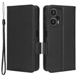 Xiaomi Redmi Note 12 Turbo 5G / Poco F5 5G PU-läder plånboksfodral Litchitextur stativmobilskal med rem