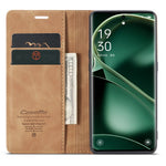 CASEME 013 Series For Oppo Find X6 Pro PU Leather Wallet Phone Case Shockproof Flip Stand Phone Shell
