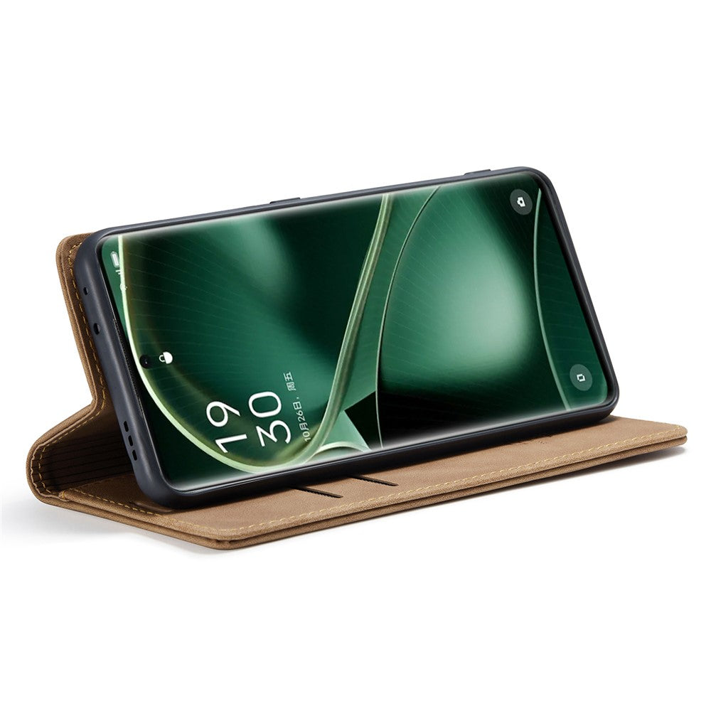 CASEME 013 Series For Oppo Find X6 Pro PU Leather Wallet Phone Case Shockproof Flip Stand Phone Shell