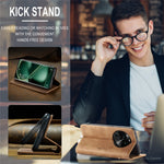 CASEME 013 Series For Oppo Find X6 Pro PU Leather Wallet Phone Case Shockproof Flip Stand Phone Shell