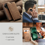 CASEME 013 Series For Oppo Find X6 Pro PU Leather Wallet Phone Case Shockproof Flip Stand Phone Shell