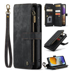 Samsung Galaxy A23 4G / 5G (Global) / M23 5G / F23 5G phone case with strap, CASEME C30, zipper, multiple card slots, PU leather case