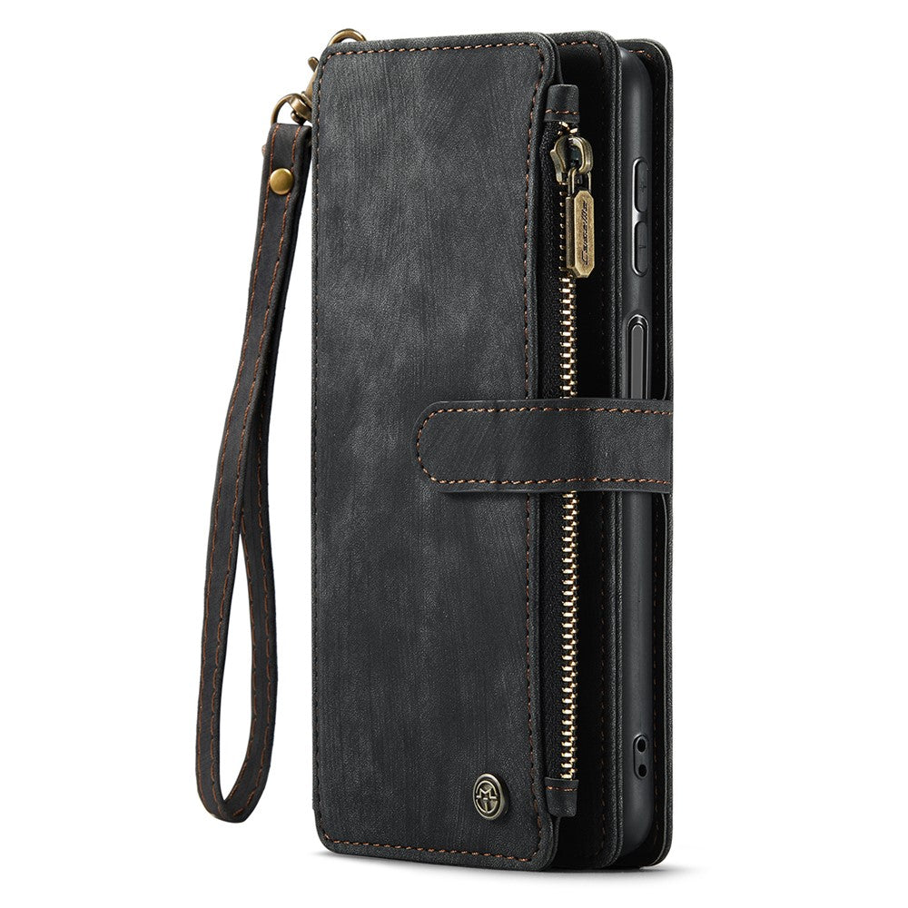 Samsung Galaxy A23 4G / 5G (Global) / M23 5G / F23 5G phone case with strap, CASEME C30, zipper, multiple card slots, PU leather case