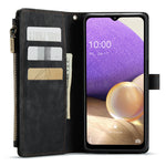 Samsung Galaxy A23 4G / 5G (Global) / M23 5G / F23 5G phone case with strap, CASEME C30, zipper, multiple card slots, PU leather case