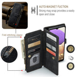 Samsung Galaxy A23 4G / 5G (Global) / M23 5G / F23 5G phone case with strap, CASEME C30, zipper, multiple card slots, PU leather case
