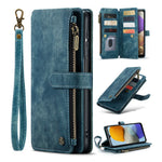 Samsung Galaxy A23 4G / 5G (Global) / M23 5G / F23 5G phone case with strap, CASEME C30, zipper, multiple card slots, PU leather case