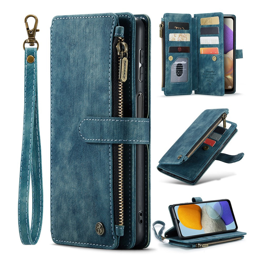 Samsung Galaxy A23 4G / 5G (Global) / M23 5G / F23 5G phone case with strap, CASEME C30, zipper, multiple card slots, PU leather case