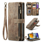 Samsung Galaxy A23 4G / 5G (Global) / M23 5G / F23 5G phone case with strap, CASEME C30, zipper, multiple card slots, PU leather case