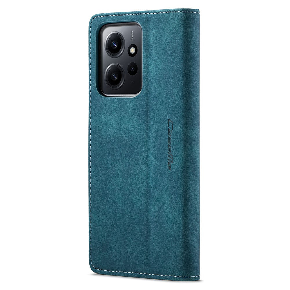 CASEME 013-serien för Xiaomi Redmi Note 12 4G PU-läderfodral med stativ, fallskyddande plånboksfodral