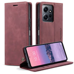CASEME 013-serien för Xiaomi Redmi Note 12 4G PU-läderfodral med stativ, fallskyddande plånboksfodral