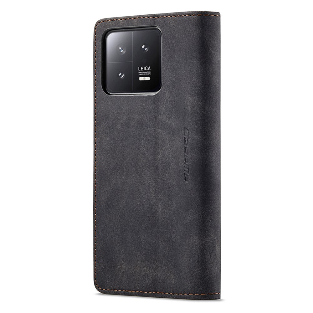 CASEME 013-serien för Xiaomi 13 5G PU-läderfodral i stativ, skyddande plånboksfodral
