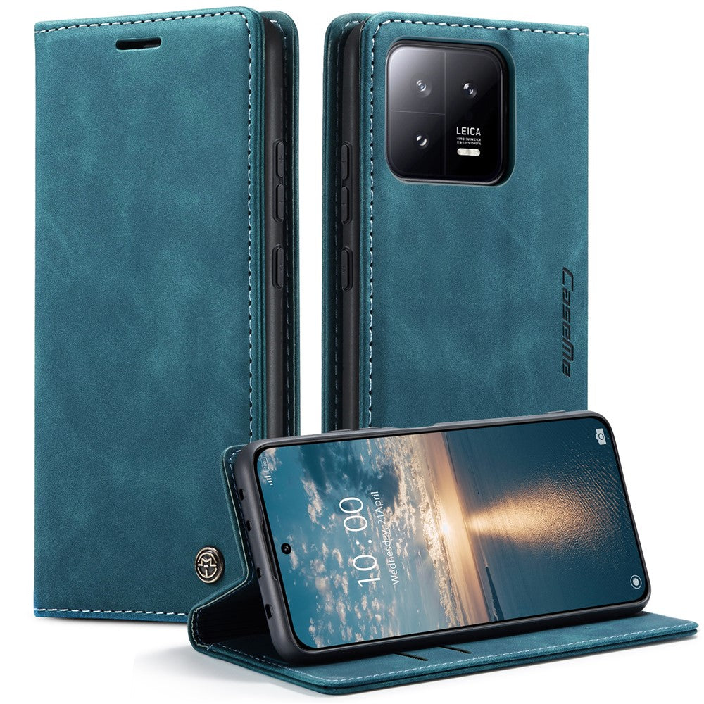 CASEME 013 Series For Xiaomi 13 5G PU Leather Stand Phone Case Protective Wallet Cover
