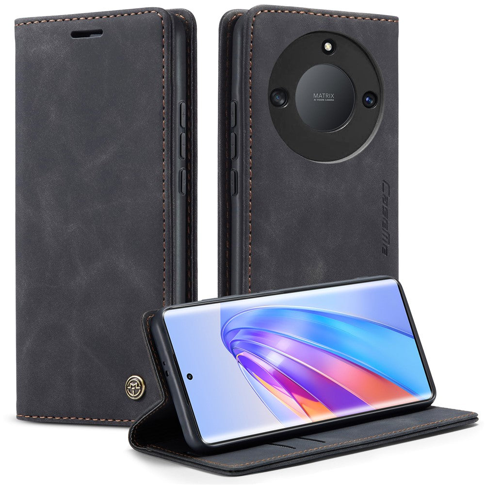 CASEME 013 Series For Honor X40 5G / X9a 5G / Magic5 Lite 5G Phone Case PU Leather Wallet Stand Cover