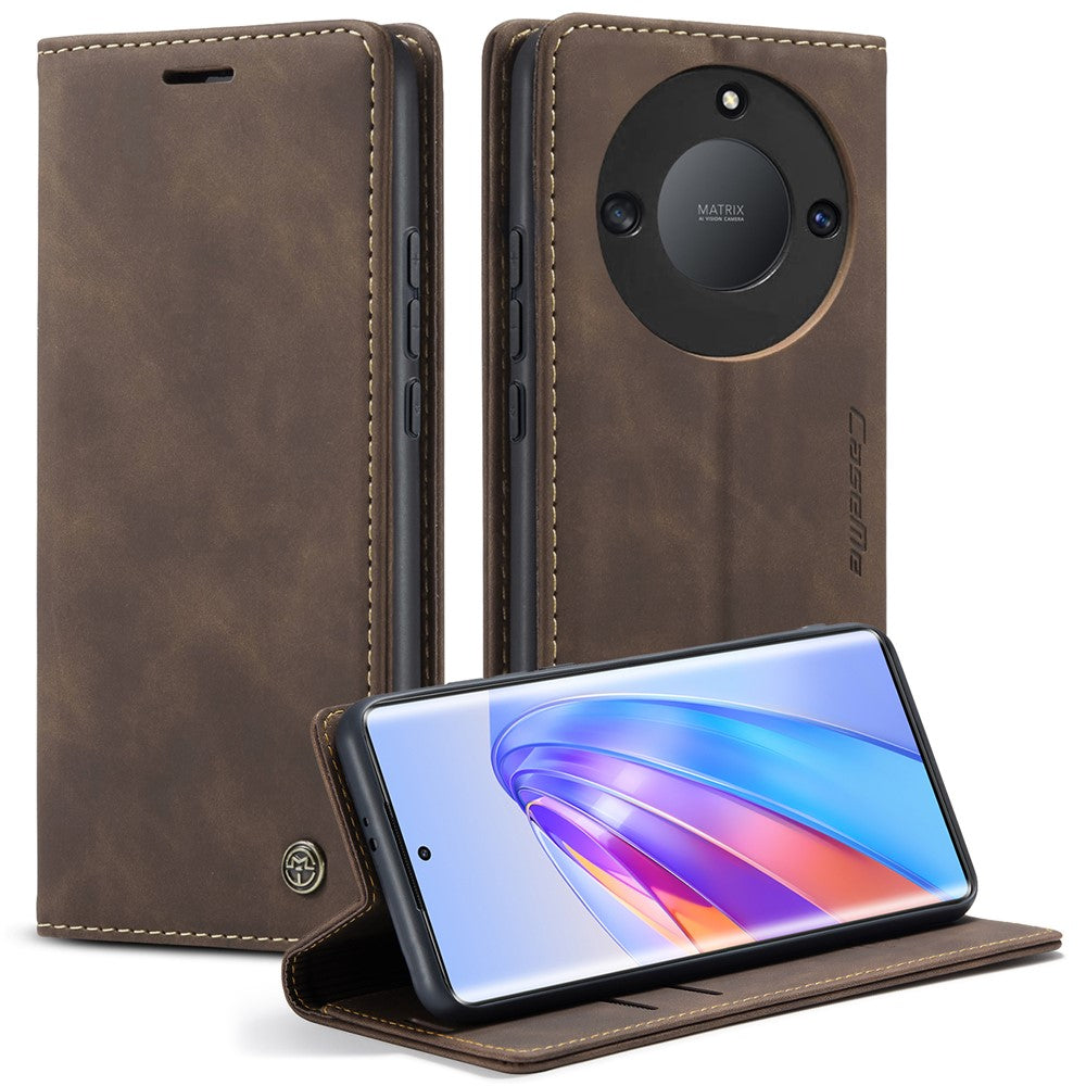 CASEME 013 Series For Honor X40 5G / X9a 5G / Magic5 Lite 5G Phone Case PU Leather Wallet Stand Cover