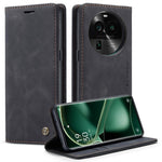 CASEME 013 Series For Oppo Find X6 PU Leather Phone Case Wallet Stand Protective Cover