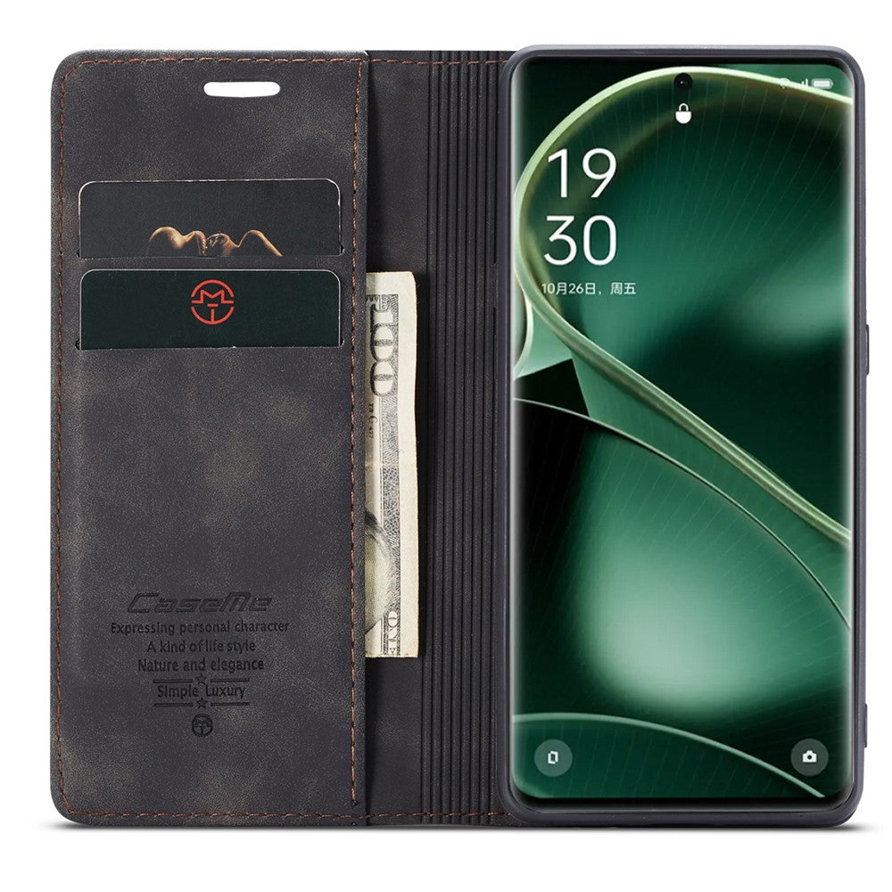 CASEME 013 Series For Oppo Find X6 PU Leather Phone Case Wallet Stand Protective Cover