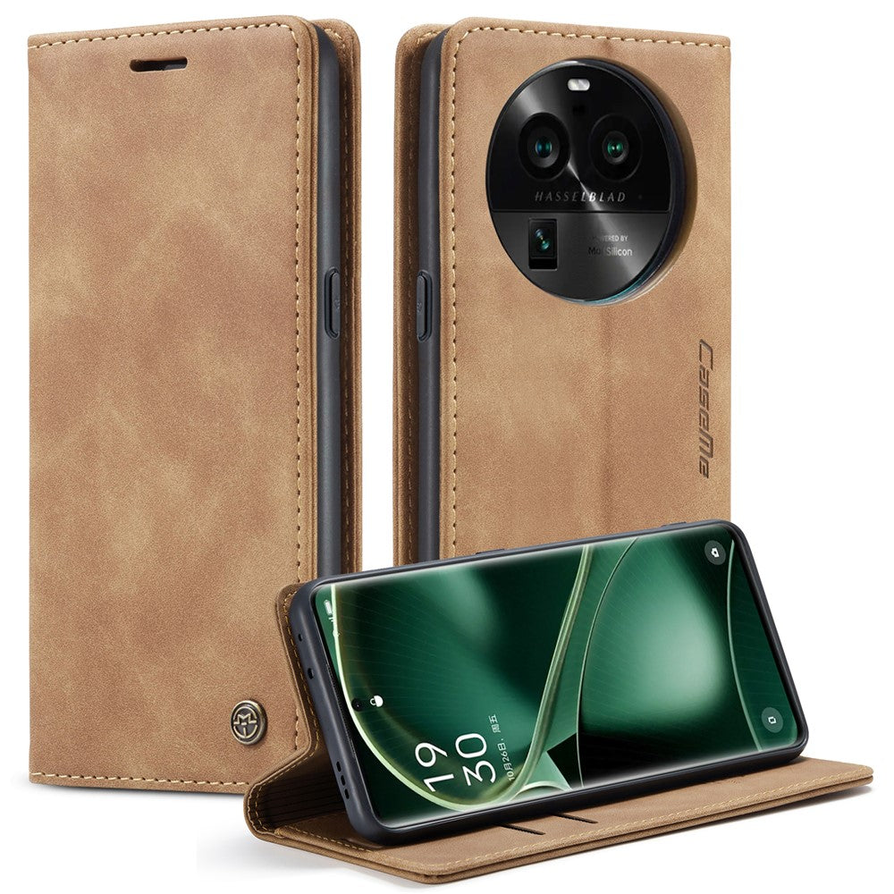 CASEME 013 Series For Oppo Find X6 PU Leather Phone Case Wallet Stand Protective Cover