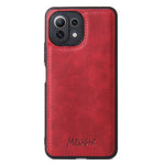 MEGSHI serie 020 til Xiaomi Mi 11 Lite 4G / 5G / 11 Lite 5G NE, aftageligt 2-i-1-tegnebogsetui af PU-læder+PC+TPU med stativ