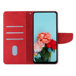 For Xiaomi Redmi Note 12 4G Solid Color PU Leather Phone Case Stand Wallet Flip Cover with Strap