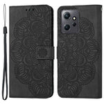 For Xiaomi Redmi Note 12 4G PU Leather Mandala Flower Imprinted Phone Case Wallet Stand Flip Cover