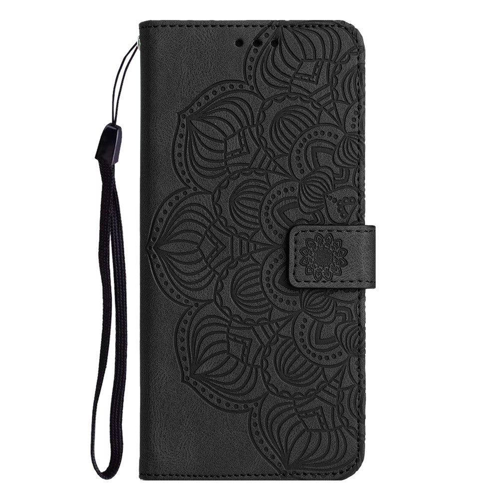 For Xiaomi Redmi Note 12 4G PU Leather Mandala Flower Imprinted Phone Case Wallet Stand Flip Cover