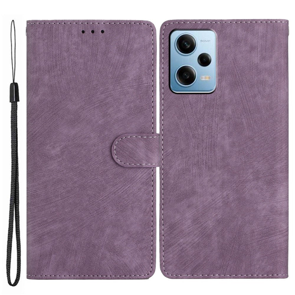 For Xiaomi Redmi Note 11 Pro 4G (Mediatek) / 11 Pro 5G (Qualcomm) / 12 Pro 4G Solid Color Leather Wallet Cover Skin-touch Stand Phone Case