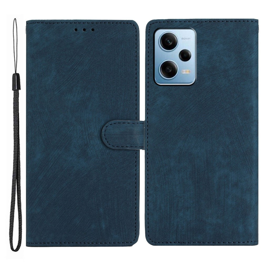 For Xiaomi Redmi Note 11 Pro 4G (Mediatek) / 11 Pro 5G (Qualcomm) / 12 Pro 4G Solid Color Leather Wallet Cover Skin-touch Stand Phone Case