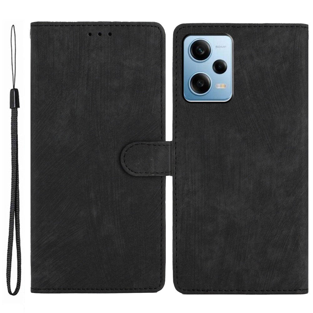 For Xiaomi Redmi Note 11 Pro 4G (Mediatek) / 11 Pro 5G (Qualcomm) / 12 Pro 4G Solid Color Leather Wallet Cover Skin-touch Stand Phone Case