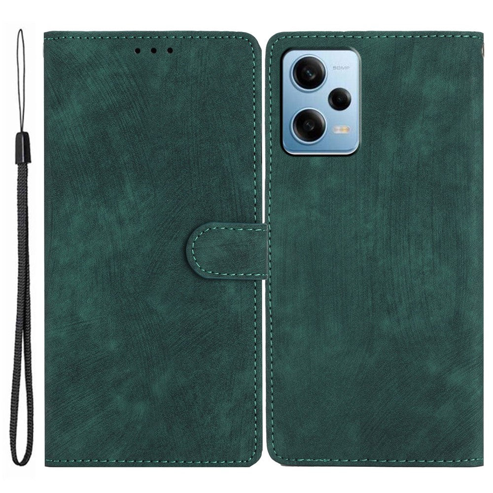 For Xiaomi Redmi Note 11 Pro 4G (Mediatek) / 11 Pro 5G (Qualcomm) / 12 Pro 4G Solid Color Leather Wallet Cover Skin-touch Stand Phone Case