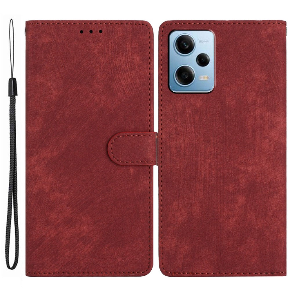 For Xiaomi Redmi Note 11 Pro 4G (Mediatek) / 11 Pro 5G (Qualcomm) / 12 Pro 4G Solid Color Leather Wallet Cover Skin-touch Stand Phone Case