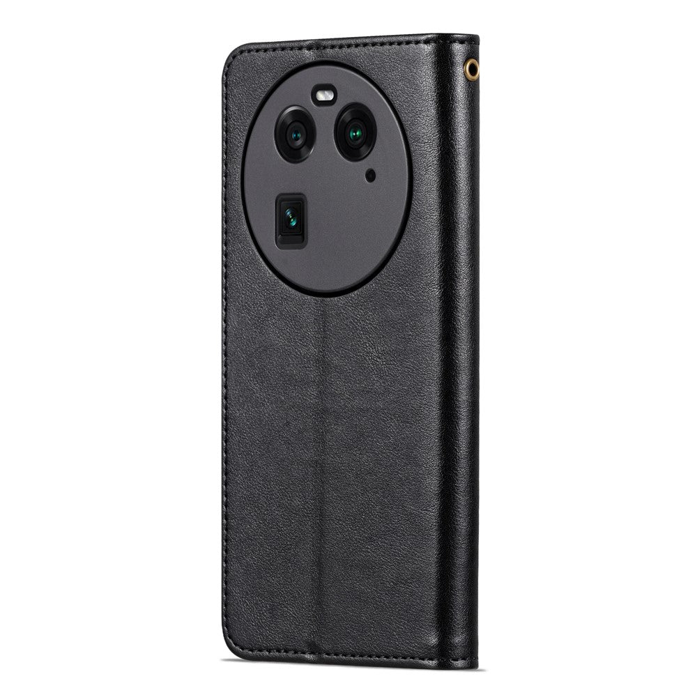 AZNS Mobile Phone Cover for Oppo Find X6 Drop-proof PU Leather Phone Case Stand Wallet Shell