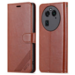 AZNS Mobile Phone Cover for Oppo Find X6 Drop-proof PU Leather Phone Case Stand Wallet Shell