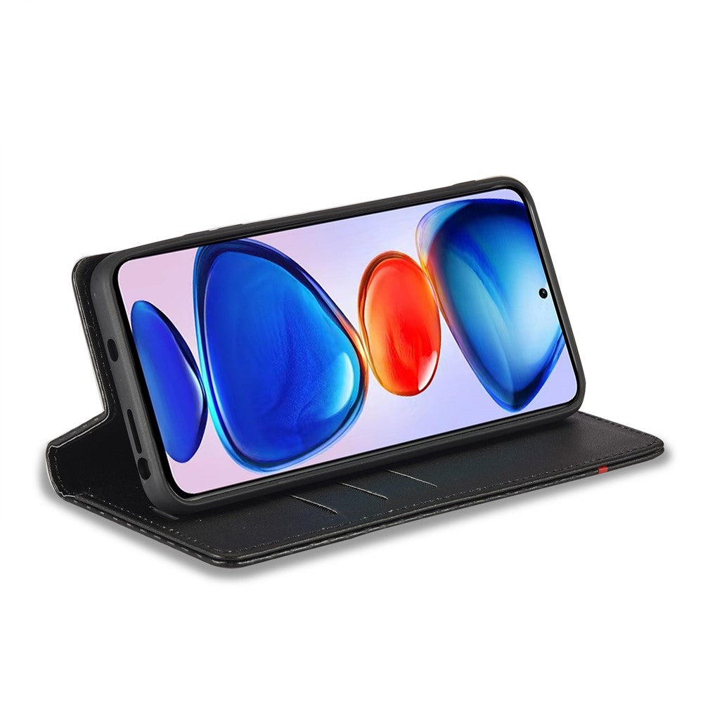 LC.IMEEKE För Xiaomi Redmi Note 12 Pro 4G / Note 11 Pro 4G (Mediatek) / 5G (Qualcomm) Kolfiberstruktur Stativfodral PU-läder Plånboksfodral