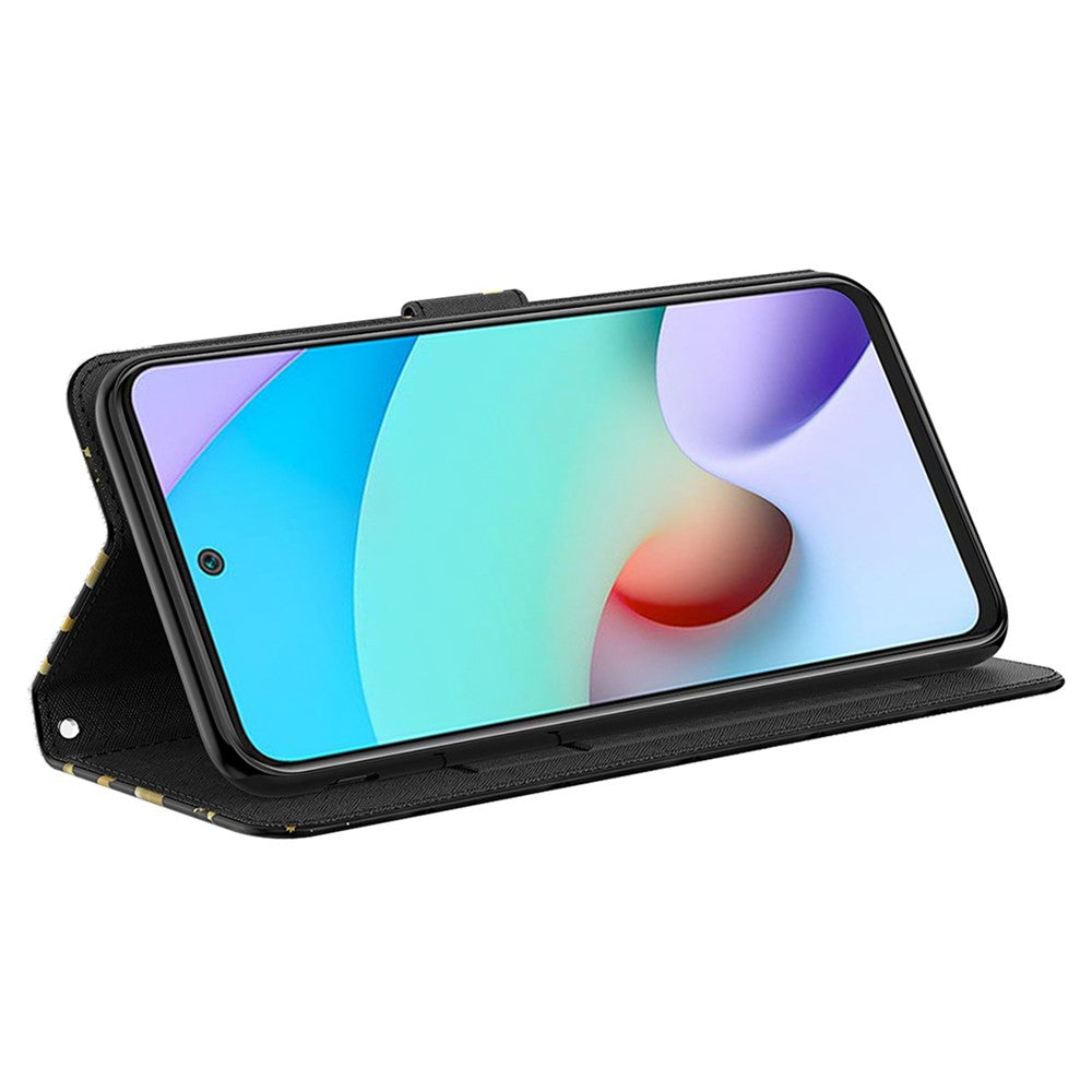 For Xiaomi Redmi Note 12 4G Wallet Leather Phone Case 3D Pattern Printing Stand Cover with Strap