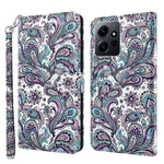 For Xiaomi Redmi Note 12 4G Wallet Leather Phone Case 3D Pattern Printing Stand Cover with Strap