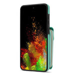 Samsung Galaxy S22+ 5G-mobilcover i PU-læderbelagt TPU med lynlås, kortholder, stativ og mobilpung