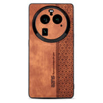 AZNS For Oppo Find X6 Pro Phone Case Imprinted PU Leather Coated TPU Protective Back Cover