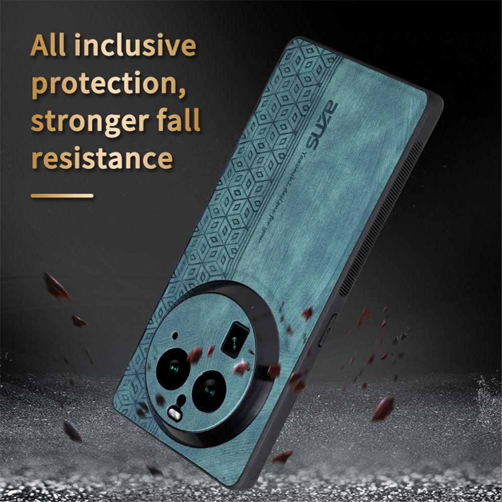 AZNS For Oppo Find X6 Pro Phone Case Imprinted PU Leather Coated TPU Protective Back Cover