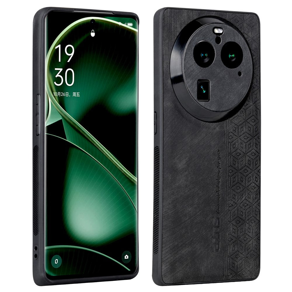 AZNS For Oppo Find X6 Pro Phone Case Imprinted PU Leather Coated TPU Protective Back Cover