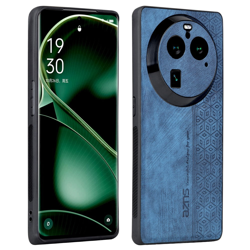 AZNS For Oppo Find X6 Pro Phone Case Imprinted PU Leather Coated TPU Protective Back Cover