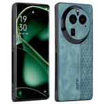 AZNS For Oppo Find X6 Pro Phone Case Imprinted PU Leather Coated TPU Protective Back Cover