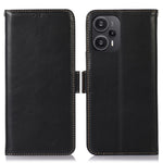 For Xiaomi Redmi Note 12 Turbo / Poco F5 5G Protective Case RFID Blocking Genuine Cowhide Leather Stand Phone Cover