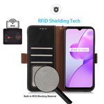 For Xiaomi Redmi Note 12 Turbo / Poco F5 5G Protective Case RFID Blocking Genuine Cowhide Leather Stand Phone Cover