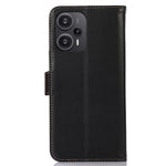For Xiaomi Redmi Note 12 Turbo / Poco F5 5G Protective Case RFID Blocking Genuine Cowhide Leather Stand Phone Cover