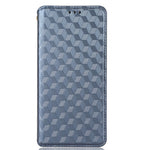 Huawei P60 / P60 Pro Rhombus Imprint PU-läderfodral med fällbart stativ, plånboksfodral