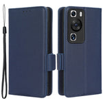 Huawei P60 / P60 Pro Litchi Texture PU Läder Plånboksfodral Skyddande Stativ mobilfodral med Rem